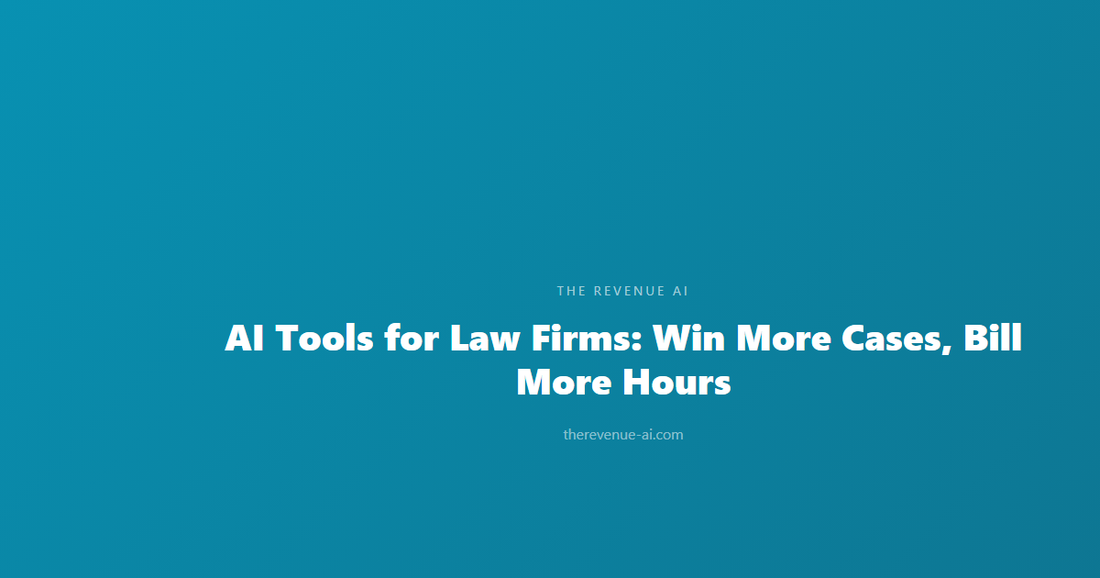 AI Tools for Law Firms: Win More Cases, Bill More Hours