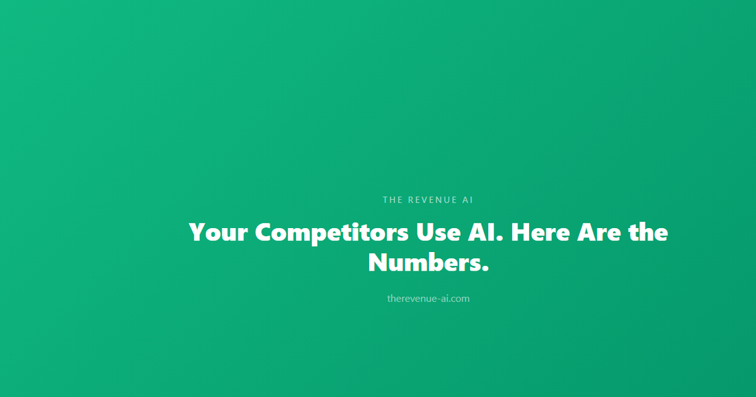 Your Competitors Use AI. Here Are the Numbers.