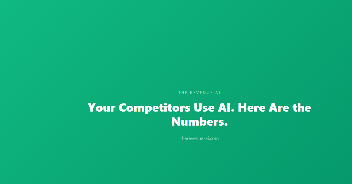 Your Competitors Use AI. Here Are the Numbers.