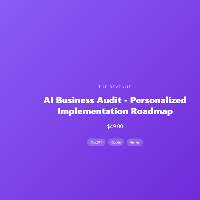 AI Business Audit - Personalized Implementation Roadmap