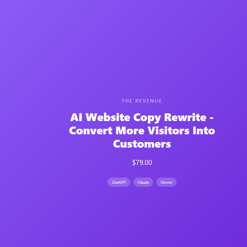 AI Website Copy Rewrite - Convert More Visitors Into Customers