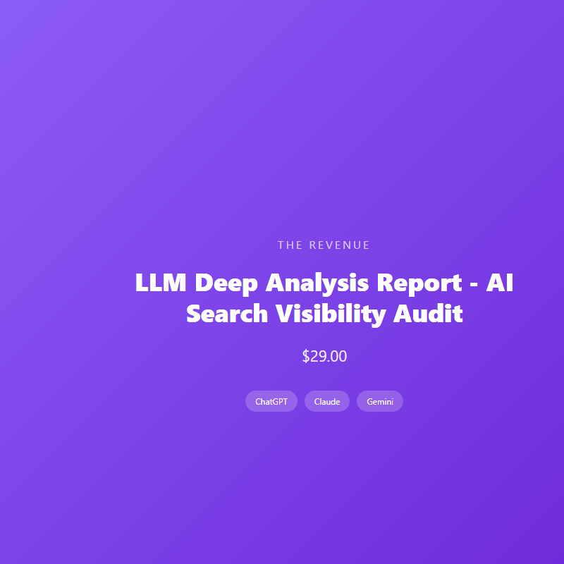 LLM Deep Analysis Report - AI Search Visibility Audit
