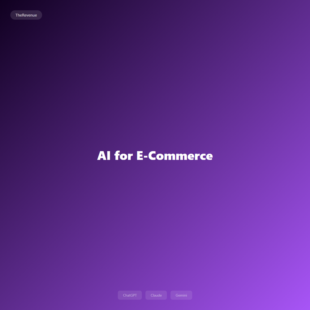 AI for E-Commerce