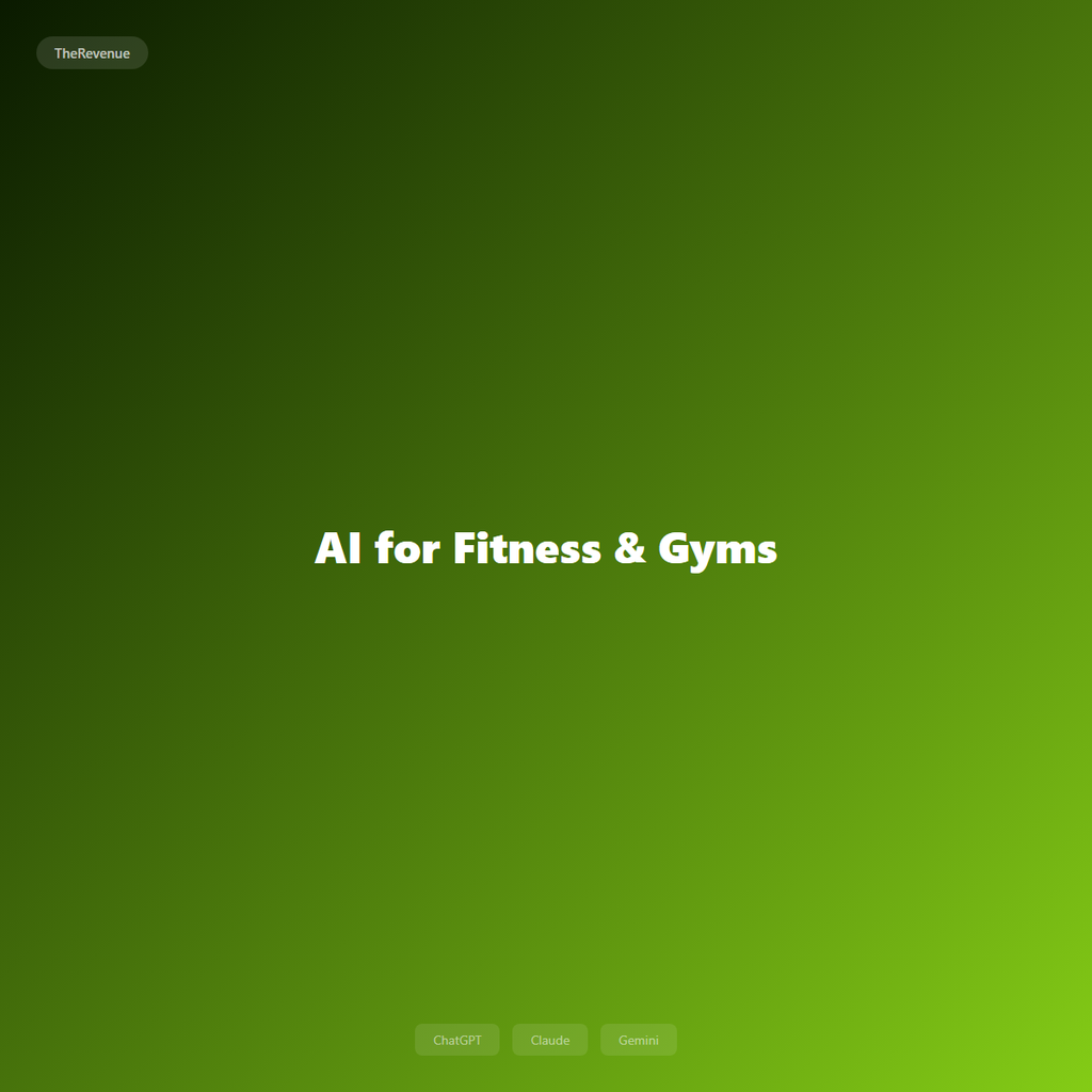 AI for Fitness & Gyms