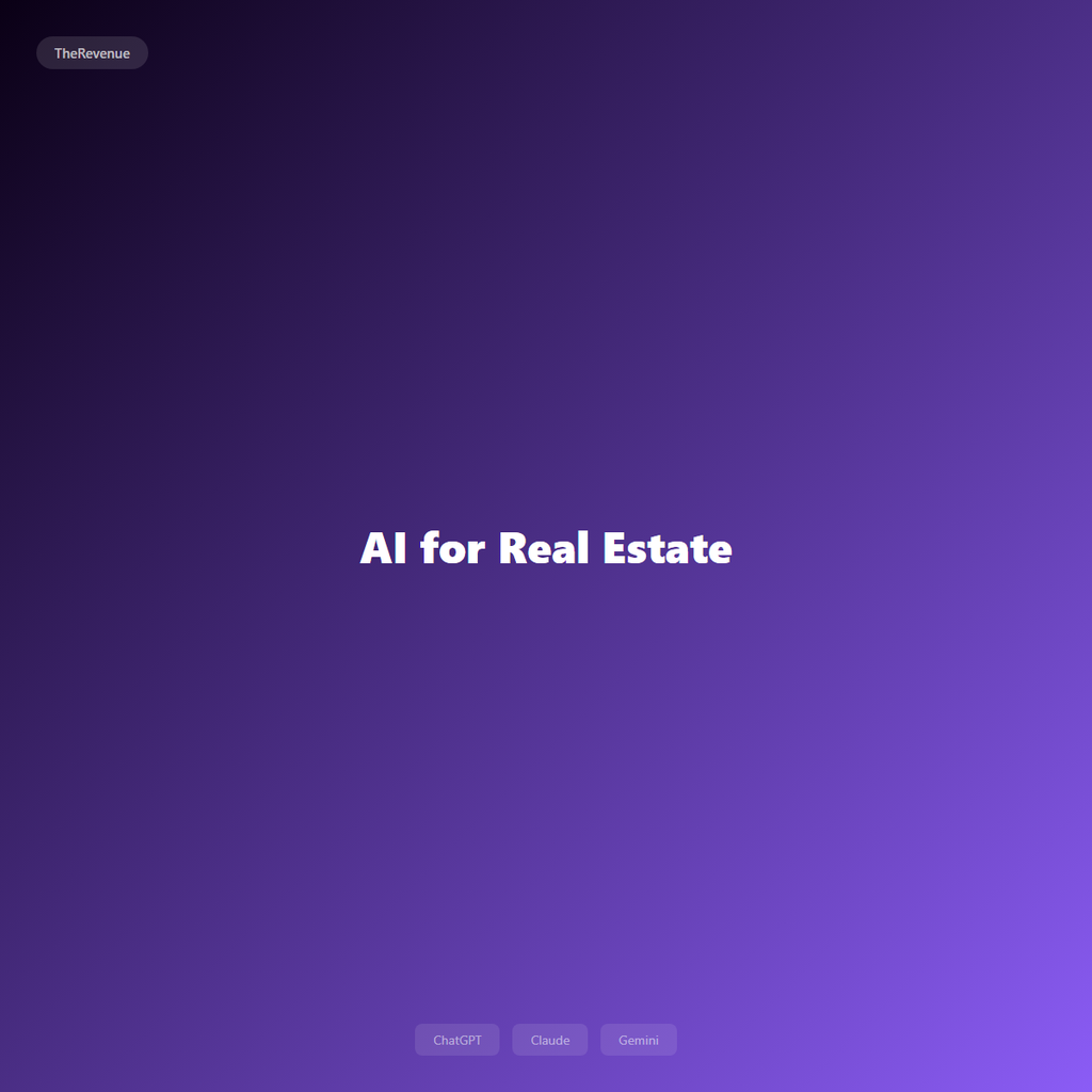 AI for Real Estate