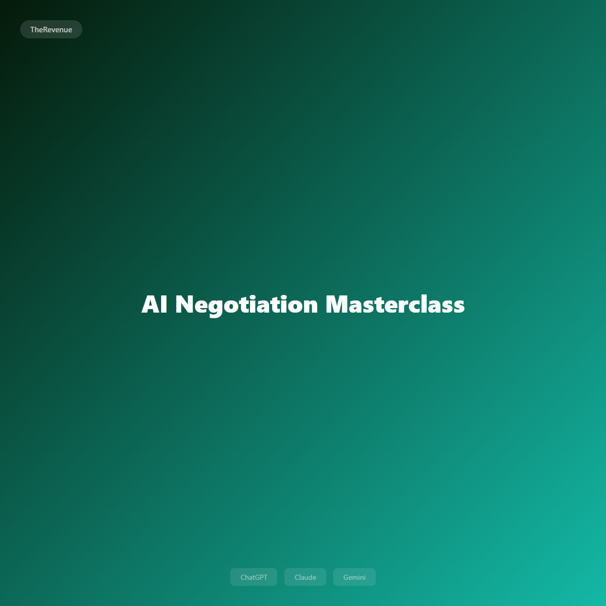 AI Negotiation Masterclass