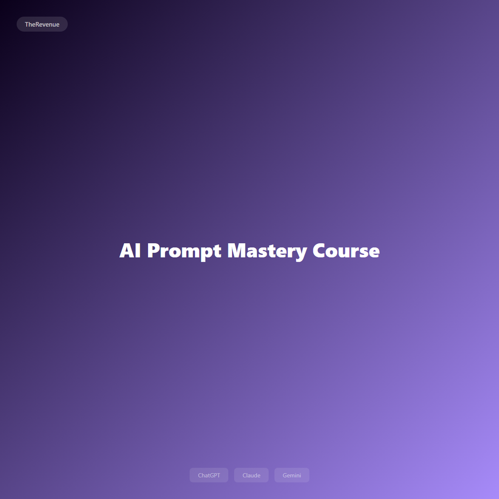 AI Prompt Mastery Course
