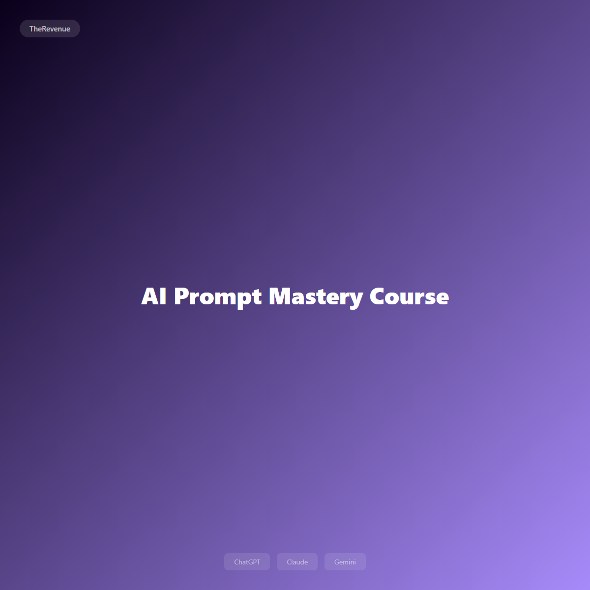 AI Prompt Mastery Course